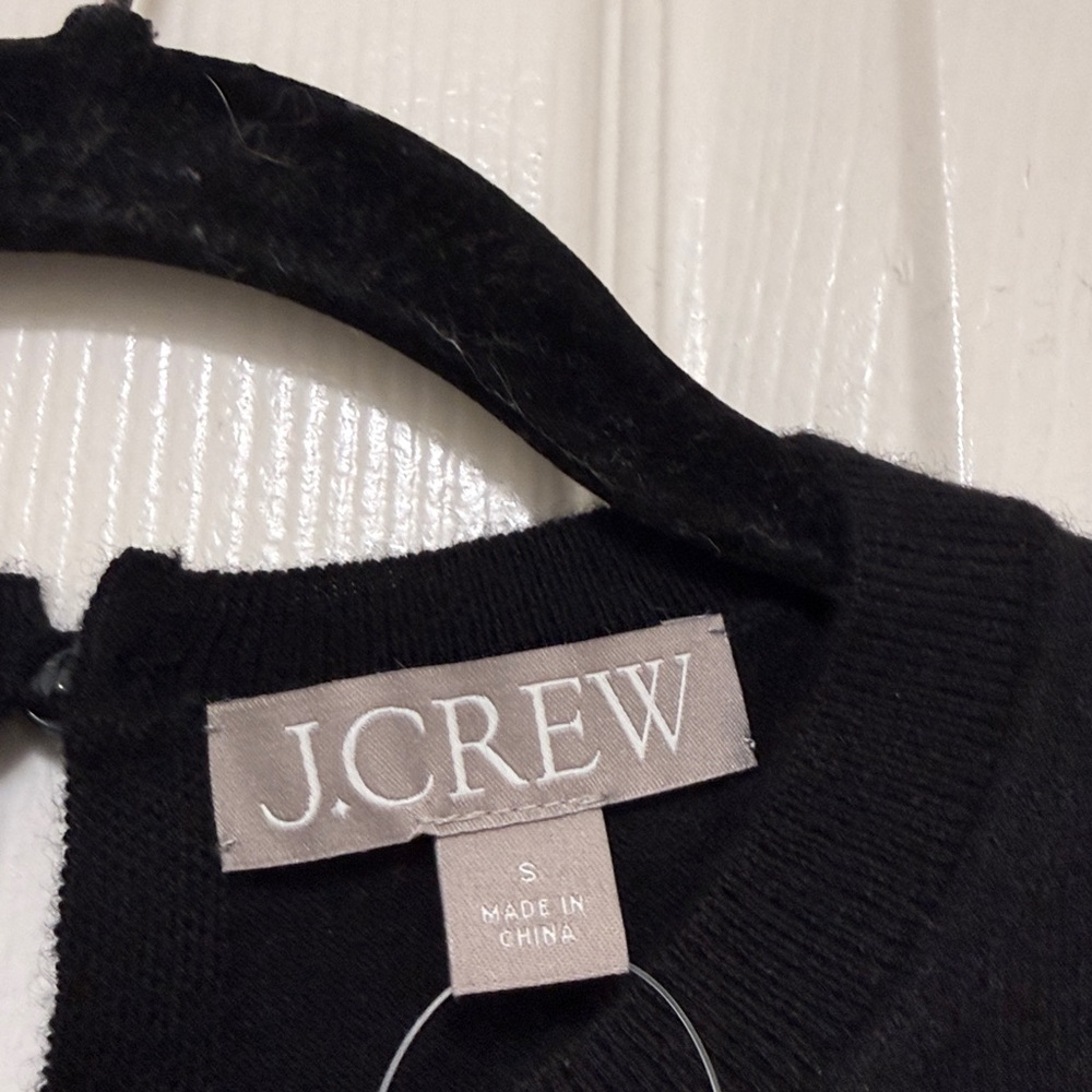 NWT J.Crew Featherweight Cashmere-Blend Cropped Sweater Shell - Picture 4 of 8